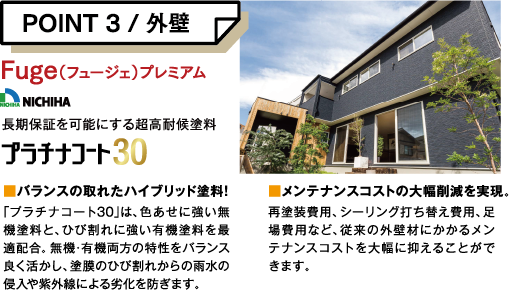 ポイント3 外壁 Fuge(フュ-ジェ)プレミアム